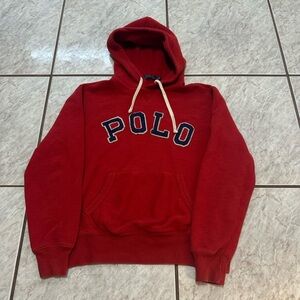 SOLD Vintage Red Polo Ralph Lauren Pullover Hoodie Size Medium